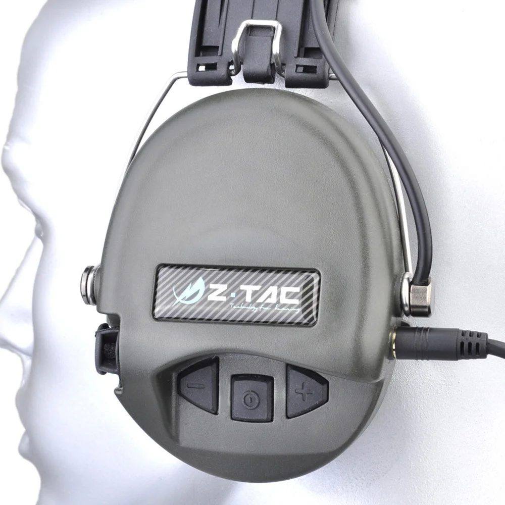 Z-Tactical Sordin тактические гарнитуры VER кожаный головной убор стиль Избавьтесь 3,5 мм разъем для наушников кабель IPSC Z TAC Z037