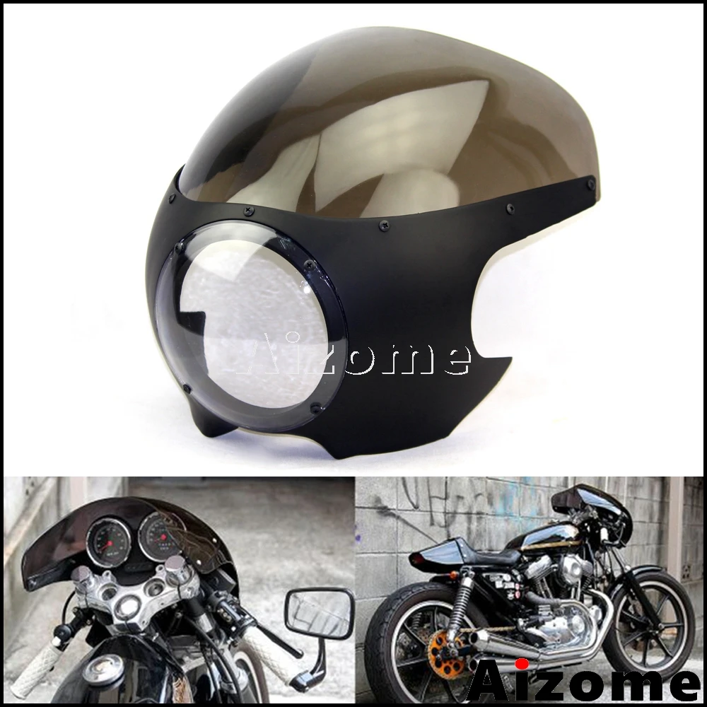 

Мотоцикл 5-3/4 дюйма обтекатель фар ветровой экран для Harley Sportster Dyna Sportster XL 883 1200 Dyna с вилкой 39 мм