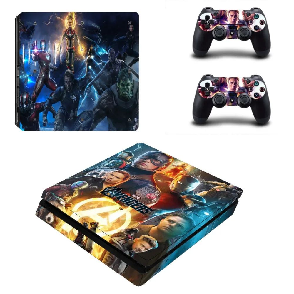 Виниловая наклейка для консоли Playstation 4 и 2 контроллеров PS4 Slim Skin | Электроника