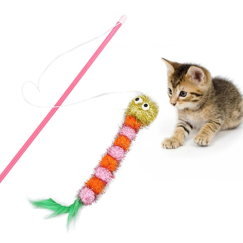 Pet Cat Toys Stick Toys Animal Teaser Training Wand Stick Toy for Cats Kitten Funny Interactive Toy Pet Cat Products