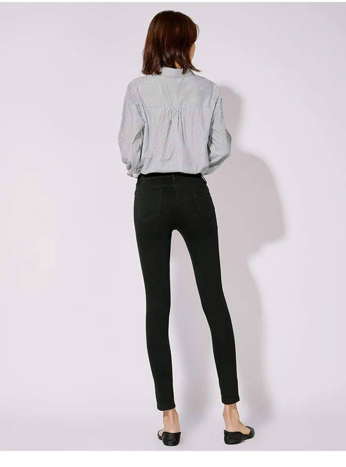 Женские узкие джинсы стрейч LEIJIJEANS, офисные черные джинсовые брюки-карандаш полной длины со средней посадкой, леггинсы большого размера, весна-лето
