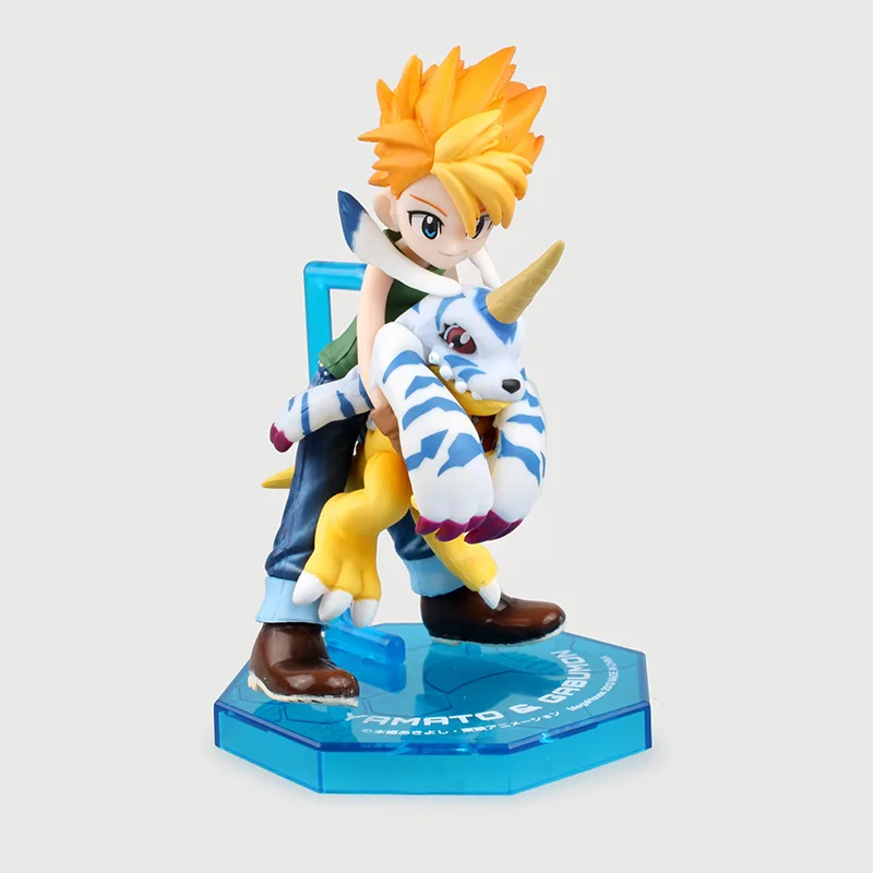 Anime Figure 12 CM Digimon Adventure ISHIDA YAMATO &amp GABUMON PVC Action Collection Toy Model Brinquedos Christmas Gift | Игрушки и