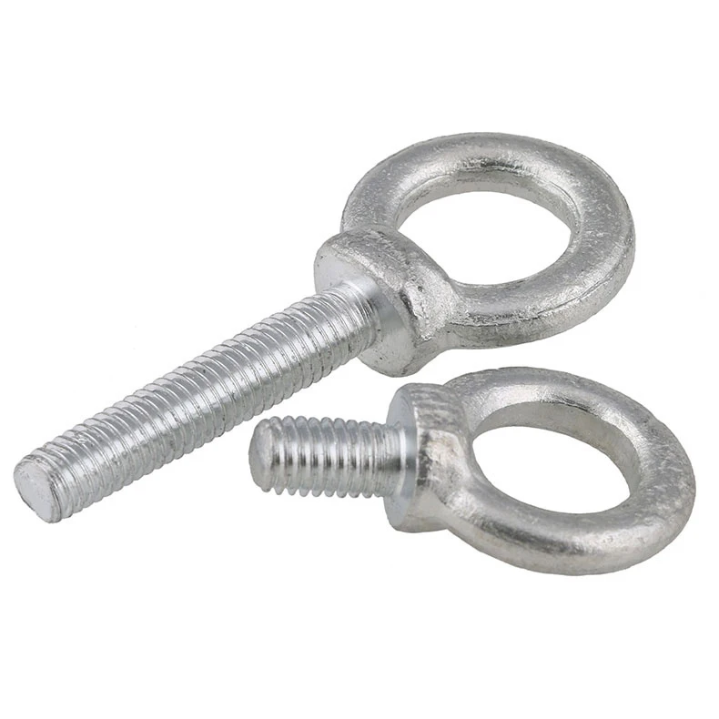 

1pcs M14 M16 M18 M20 White Zinc Plated Slipknot Bolt Lifting Eye Bolts Extended Eyebolt Ring Screws Screw 25mm-50mm length