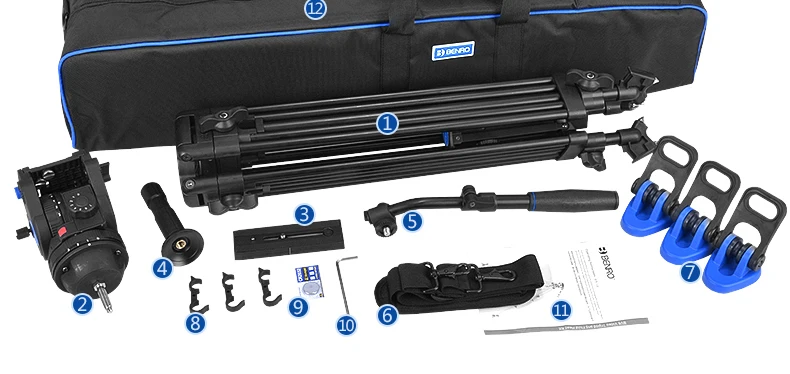 Benro BV6/BV4/BV8/BV10 серия штатив для камеры Регулируемый демпфирующий гидравлический PTZ фото Профессиональный штатив