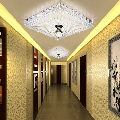 Входное освещение современная хрустальная лампа 12 Вт светодиодный потолочный