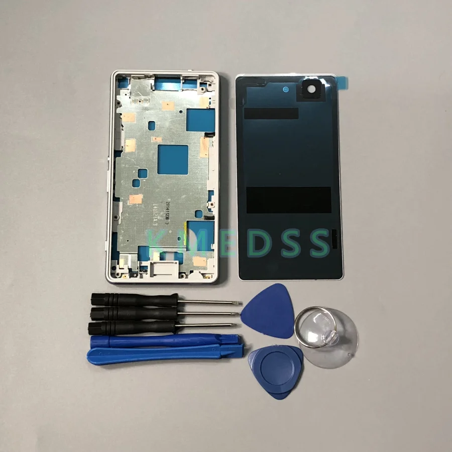 Чехол с полным корпусом для sony Xperia Z3 Compact Z3 Mini D5803 D5833, рамка для ЖК-панели, средняя рамка, крышка на батарейку+ Инструменты