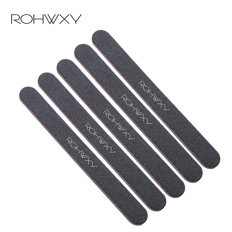 ROHWXY 5 шт. профессиональная черная наждачная бумага пилка для ногтей шлифовальный
