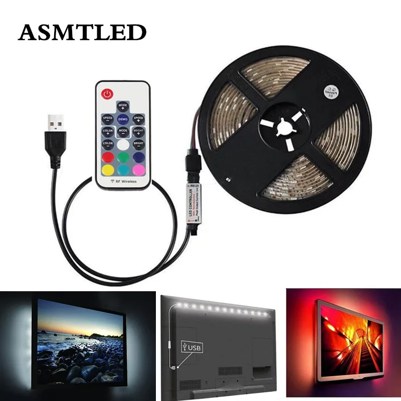 Светодиодная ленсветильник для подсветильник телевизора 5 в пост. Тока USB