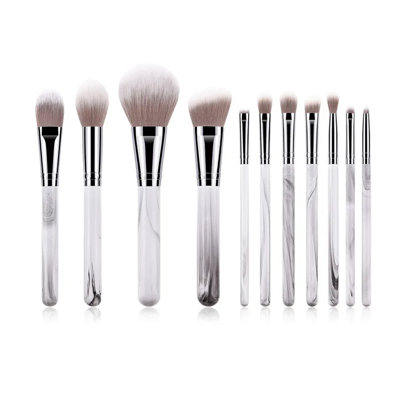 

11pcs/set Makeup Brush Set Nylon High-end Fashion Landscape Rural Powder Painting The Latest Style Make Up Brushes Tools T11014