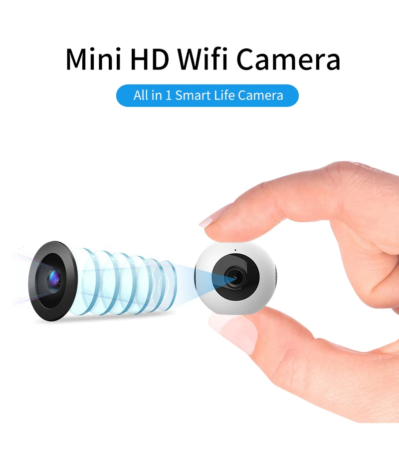 Мини-камера, Wi-Fi, IP, HD, ночное видение, 720 P, видеокамера, Android, для улицы, DVR DV, 140 градусов, широкий угол обзора, обнаружение движения, портативная камера