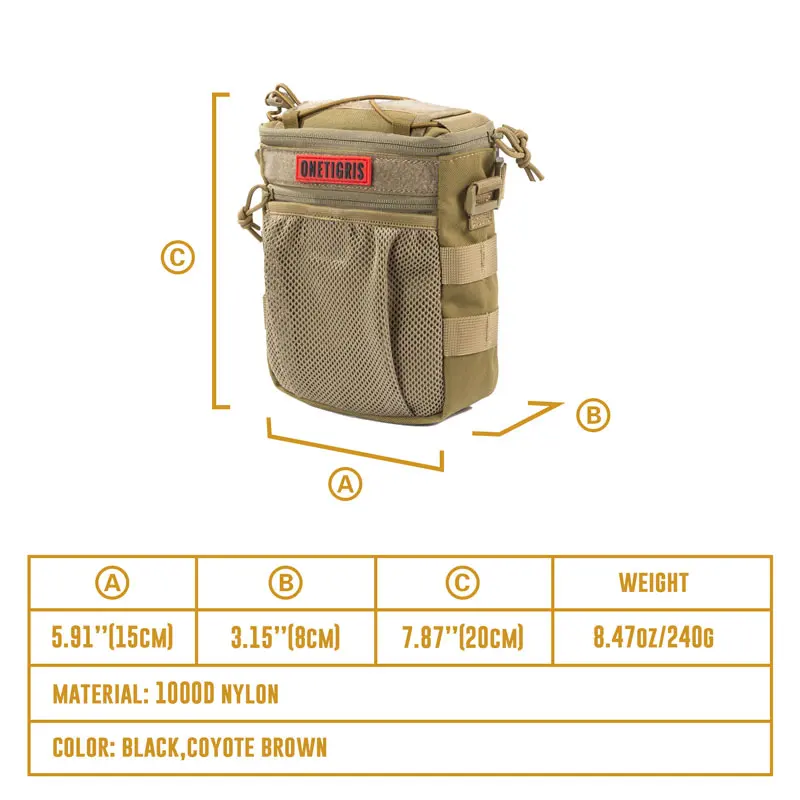 OneTigris MOLLE сумка для собак и складная миска тактическая лечения Сумка обучения