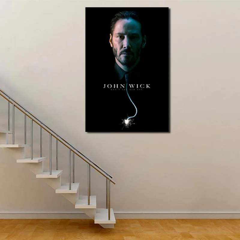 John Wick Keanu Reeves HD обои холст плакаты печать настенная живопись декоративная картина