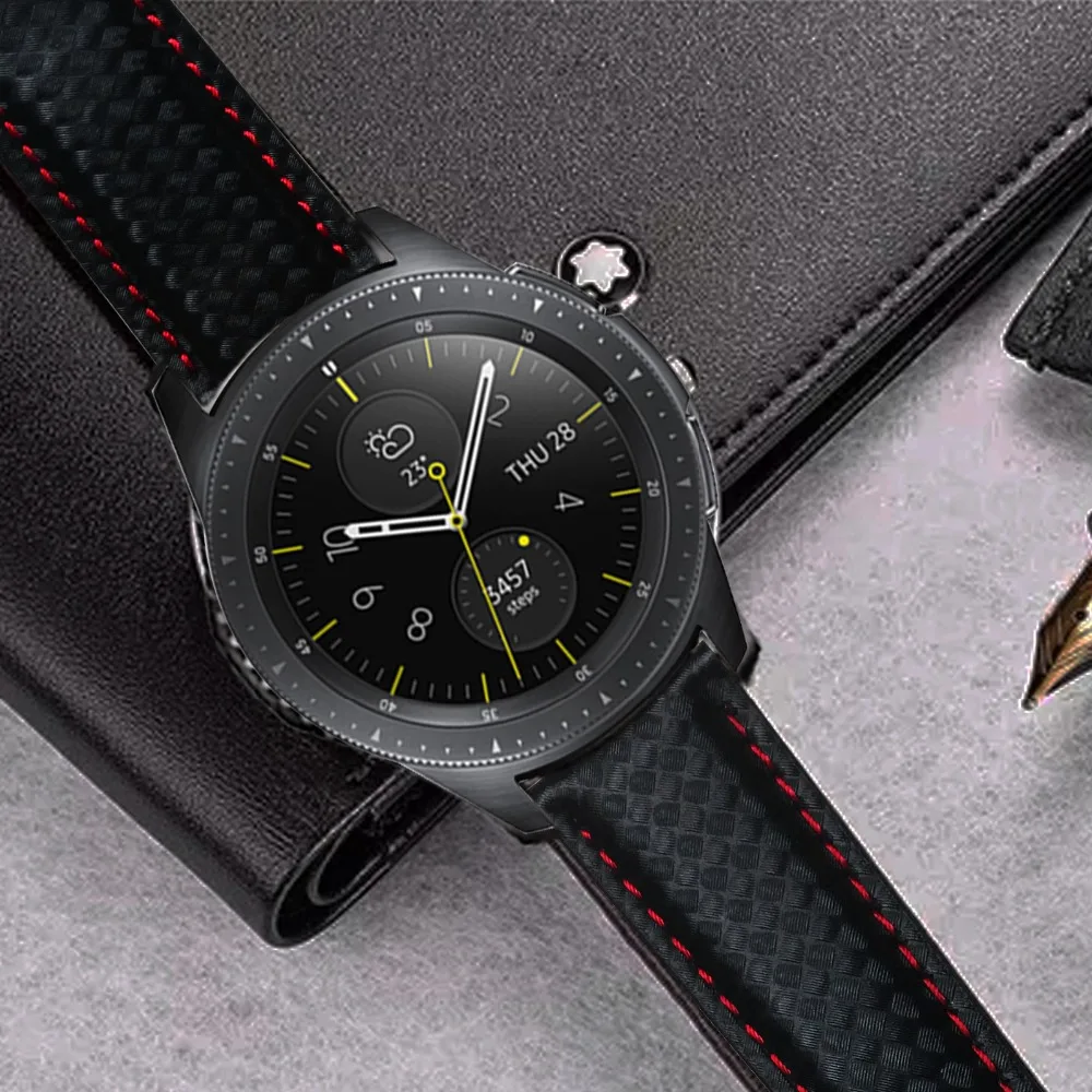 Ремешок AKGLEADER для Samsung Galaxy Watch S4 42 мм 44 новейший браслет из натуральной углеродной