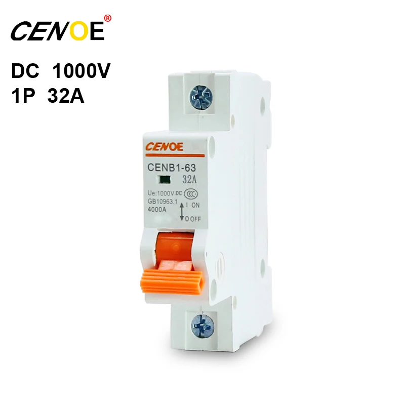 2 pcs low price free shipping high cost performance 1P 32A DC 1000V solar circuit breaker dc PV mcb CENOE brand | Обустройство дома