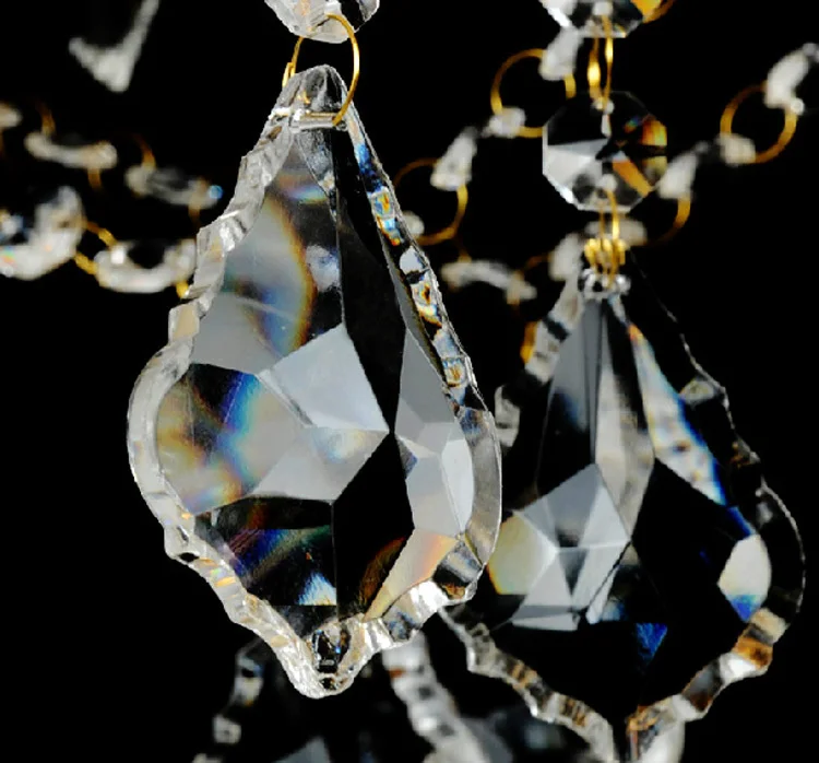 Домашняя декоративная люстра хрустальная освещение блеск 15 ручки со