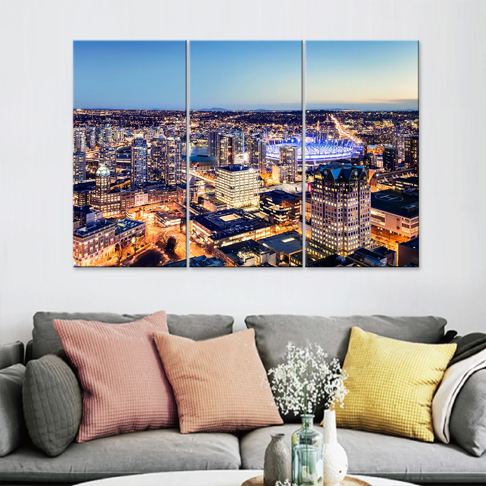 Картина на холсте Ванкувер Современная Настенная картина с изображением города