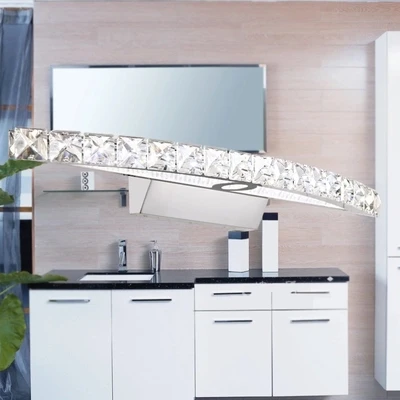 

Simple Modern Crystal Wall Sconce Waterproof Bathroom Wall Lamp LED Mirror Light Fixtures For Home Indoor Lighting Lampe Murale