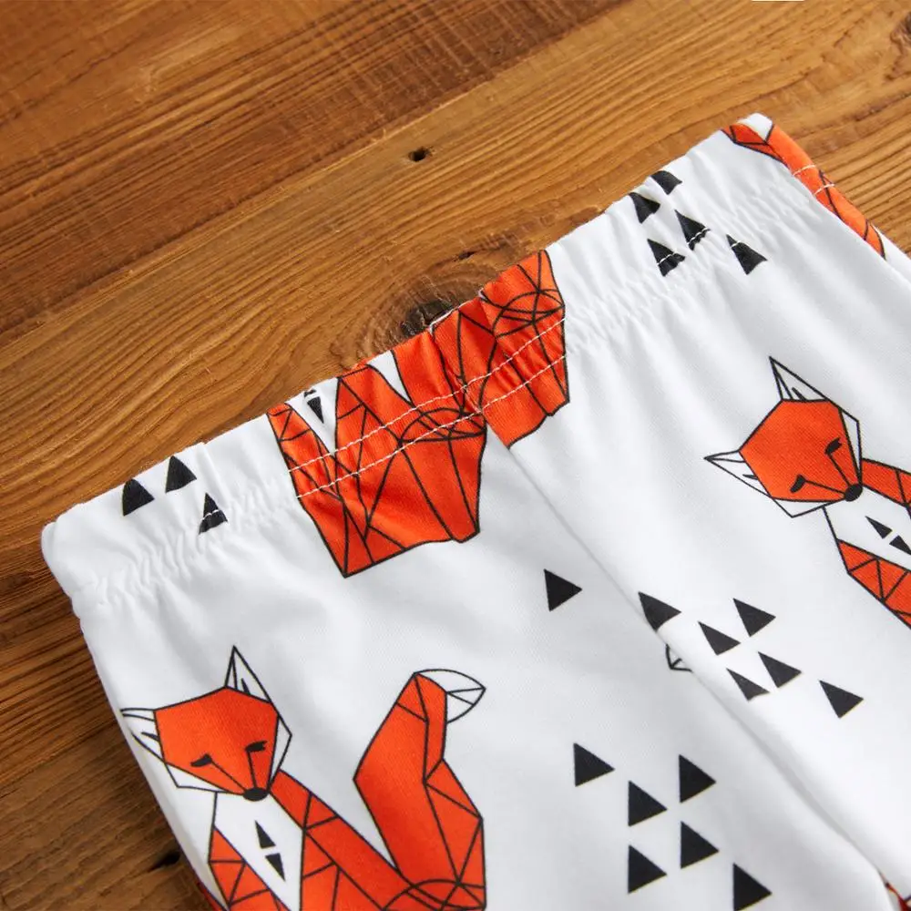 PatPat Newborn Baby Suit Letter Printing Clothes + fox Pattern Pants 100% Cotton Boy Girl | Детская одежда и обувь