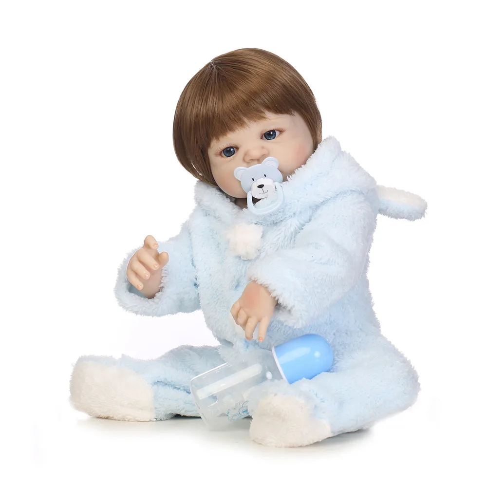

Reborn boy girl doll 23" full silicone reborn baby dolls bebe gift reborn com corpo de silicone menina NPKCOLLECTION dolls