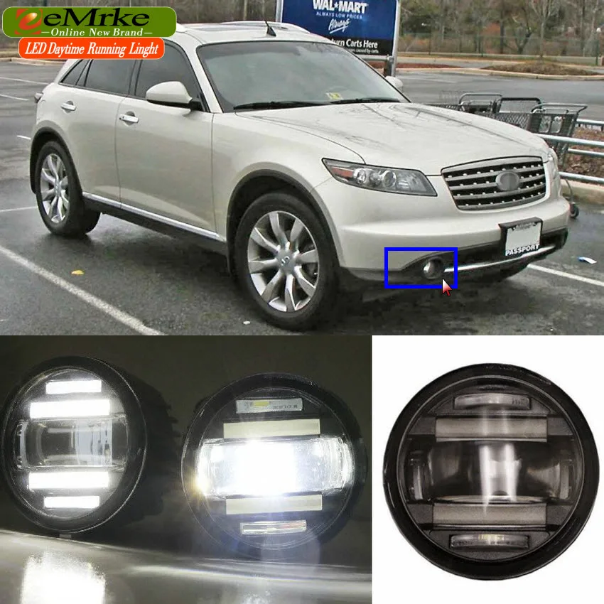 EeMrke для Infiniti FX S50 S51 FX35 FX37 FX45 FX50 QX70 2in1 Многофункциональный светодиодный