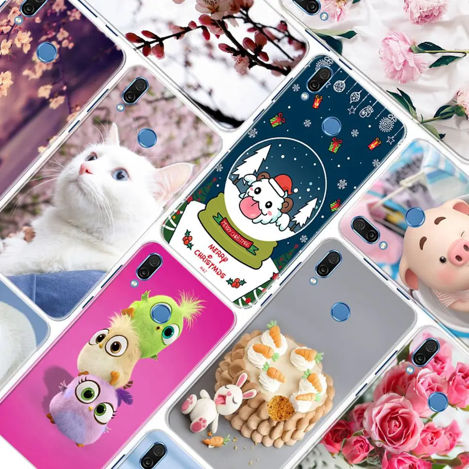 Милый чехол для Huawei P Smart 2019 Plus силиконовый мягкий PSmart полный защитный 6 21' |