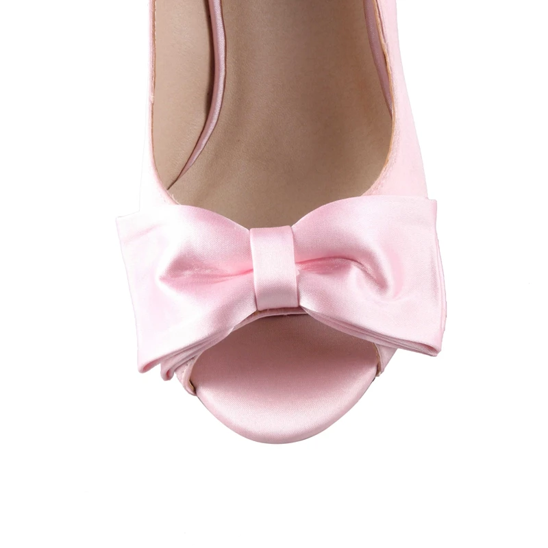 Женская атласная Свадебная обувь с бантом на высоком каблуке|shoes for party|wedding shoeswomen