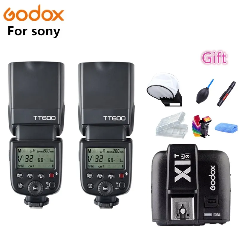 Godox TT600s камера Вспышка Speedlite 2 4G беспроводной мастер Slave X1T S HSS TTL для Sony a6000 a7 II III a58