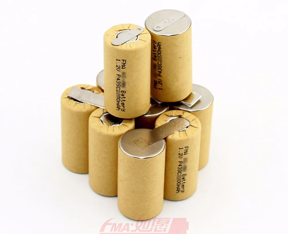 Ni-Cd Sub C SC 12 в 1200 1500 1800 1900 мАч аккумуляторная батарея DIY Makita 6317D 6271D сверло 10SN P07