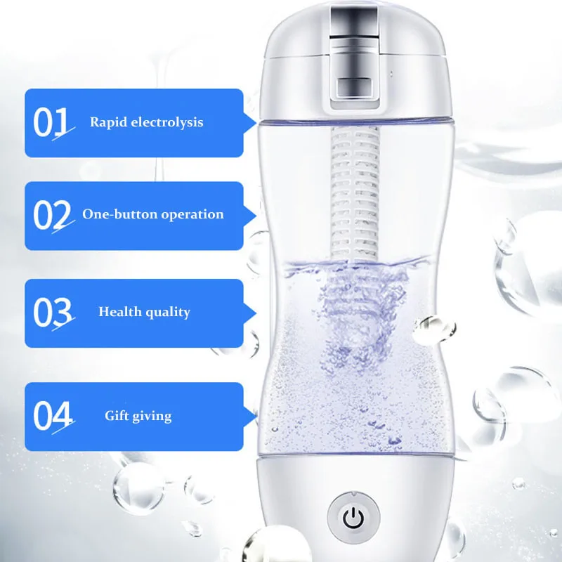 

350ML Portable Hydrogen Generator Water Filter Hydrogen-rich Health Cup Electrolysis Hydrogen Drinking Antioxidant Energy Cup
