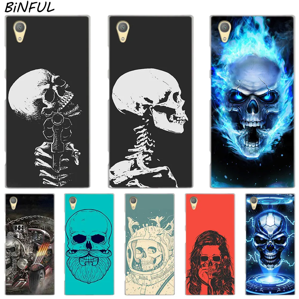 Прозрачный чехол Grim Reaper Skull для Sony Xperia Z3 Z5 Premium M4 Aqua M5 X XA XA1 C4 C5 E4 E5 XZ XZ2 Compact