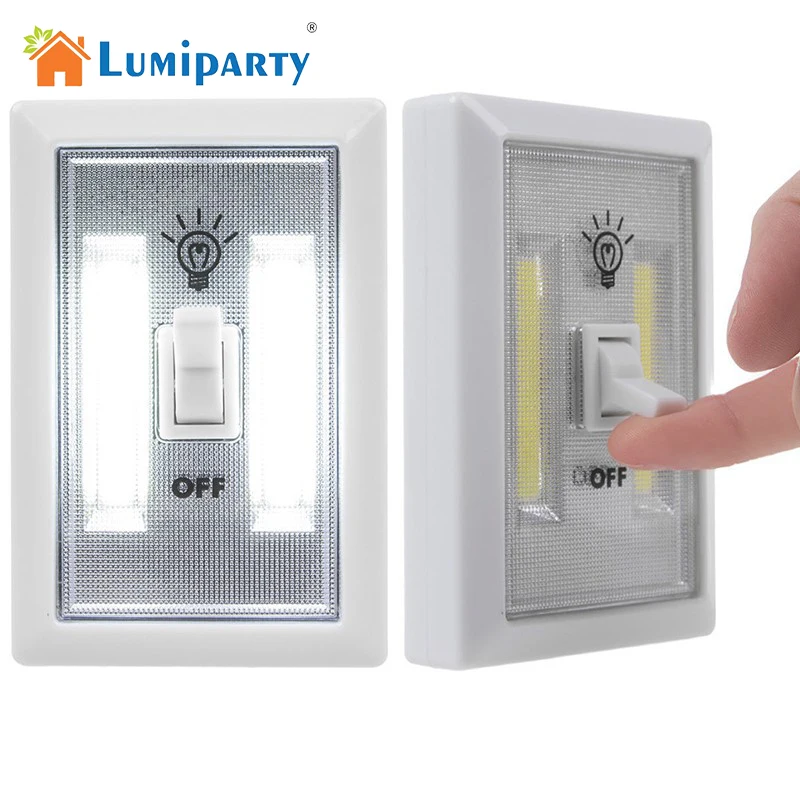 Lumiparty Магнитная мини COB светодиодная беспроводная лампа переключатель настенные