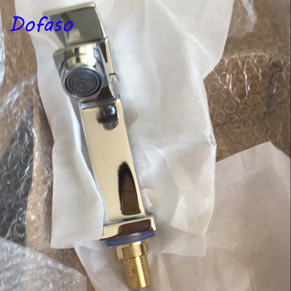 

DofasoBrass bathroom basin faucet single cold water faucets with hose 60cm qualtiy bath taps