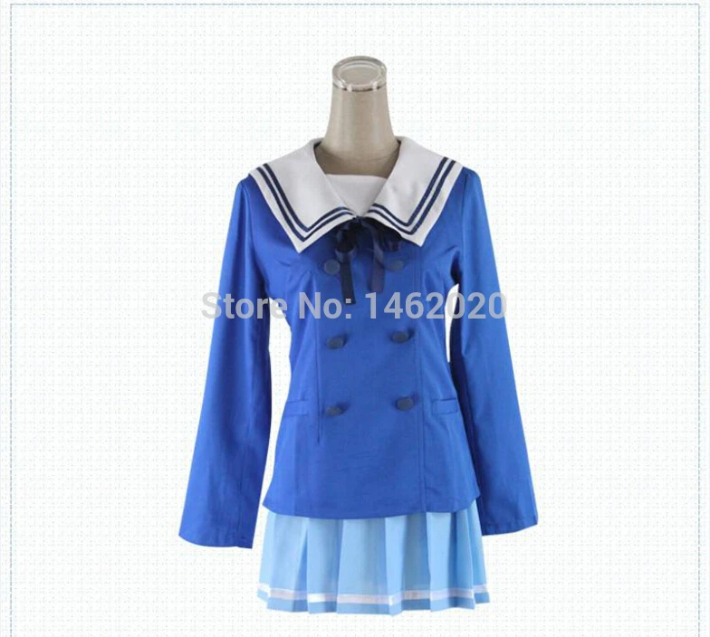Beyond the Boundary Kuriyama Mirai anime Cosplay Costume Clothes Dress Set Uniform |