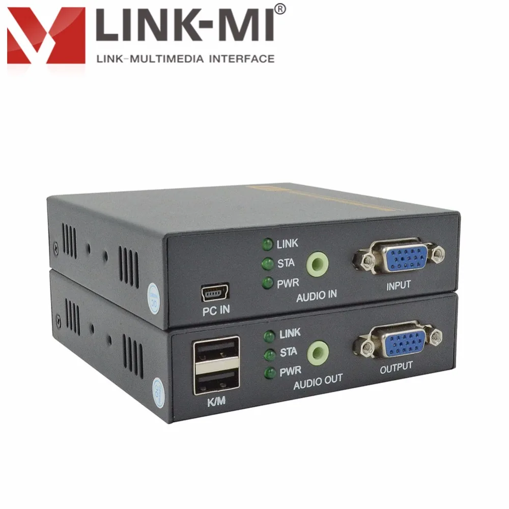 LINK MI LM DT206 HD видео VGA удлинитель 200 м по одиночному Cat5/5e Cat6 кабель до 1920x1080 @ 60 3 5 мм
