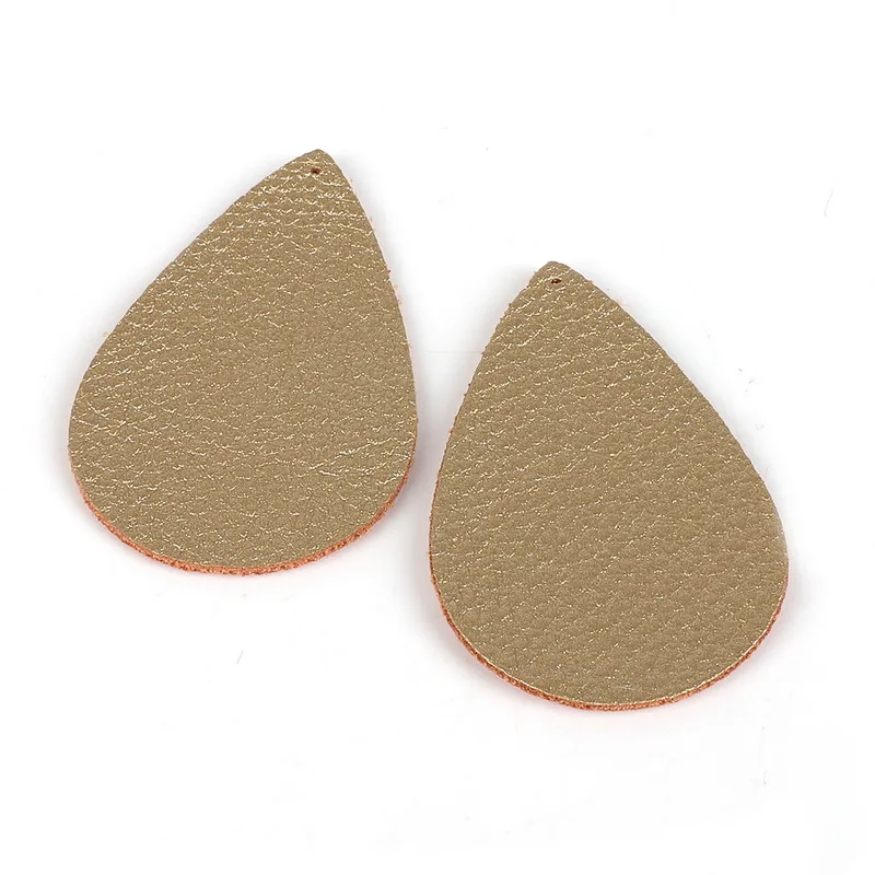 56x37mm 2pcs Модный плед Леопардовый принт искусственная кожа Шарм кулон Овальный капли воды серьги аксессуары для DIY серьги изготовление ювелирных изделий - Цвет: 56x37mm 2pcs