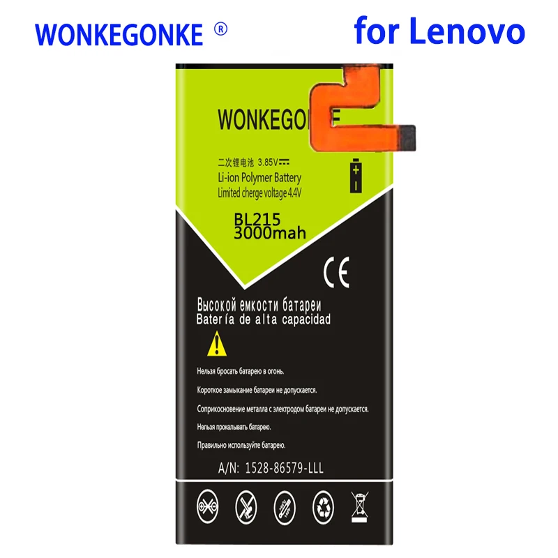 Аккумулятор WONKEGONKE 3000 мА · ч BL 215 BL215 для Lenovo VIBE X S960 S968T | Мобильные телефоны и