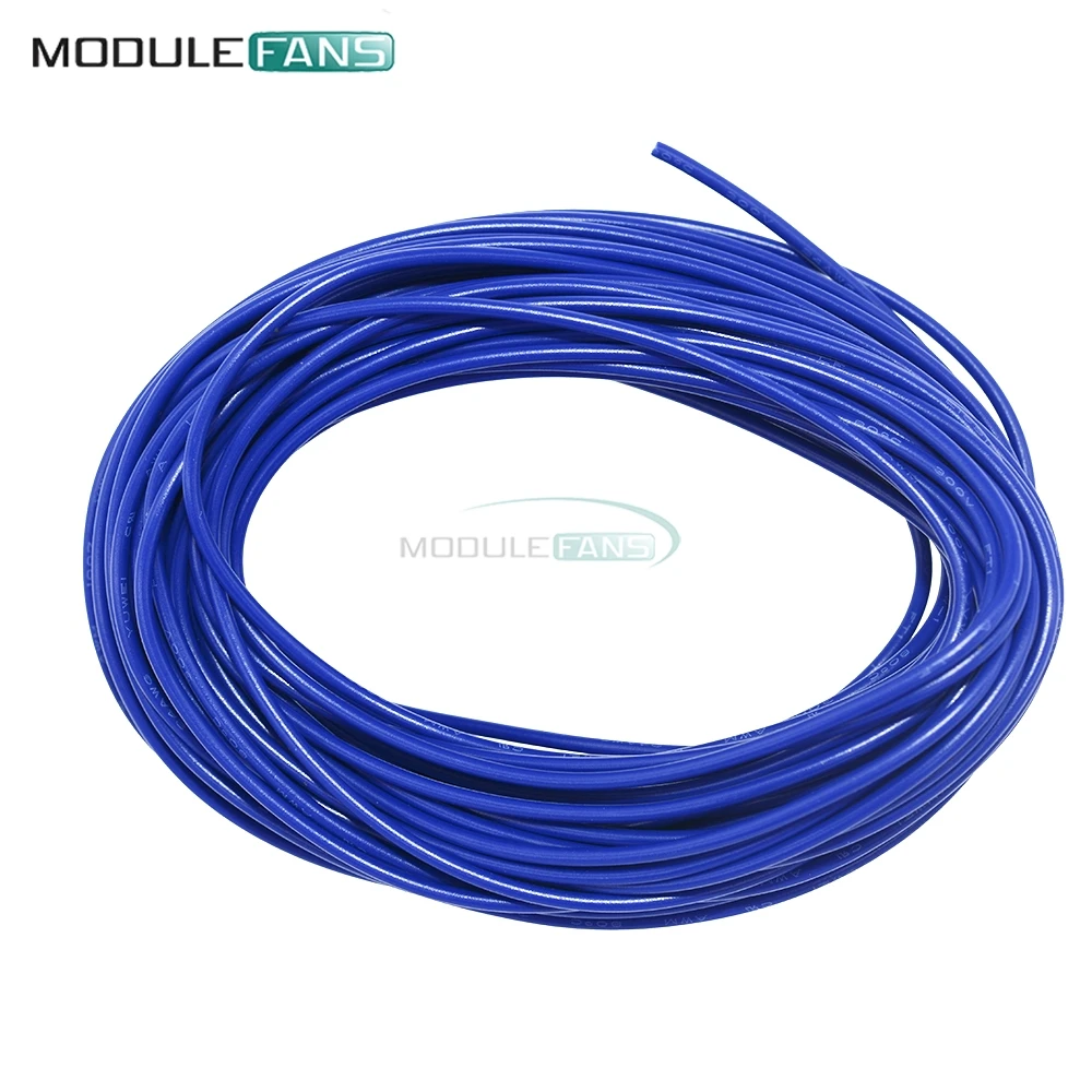 24AWG 10 м синий UL-1007 соединительный провод 80C / 300 В шнур DIY электрический |