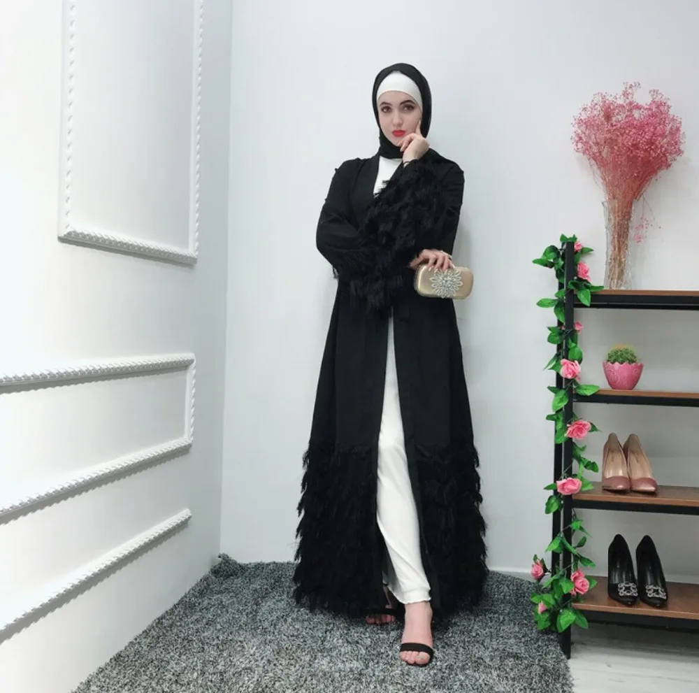 Zing мусульманский абайя блёстки пояса новое платье сетки кардиган Туника кимоно длинные халаты Jubah Ближний Восток Рамадан Арабский исламский молитва