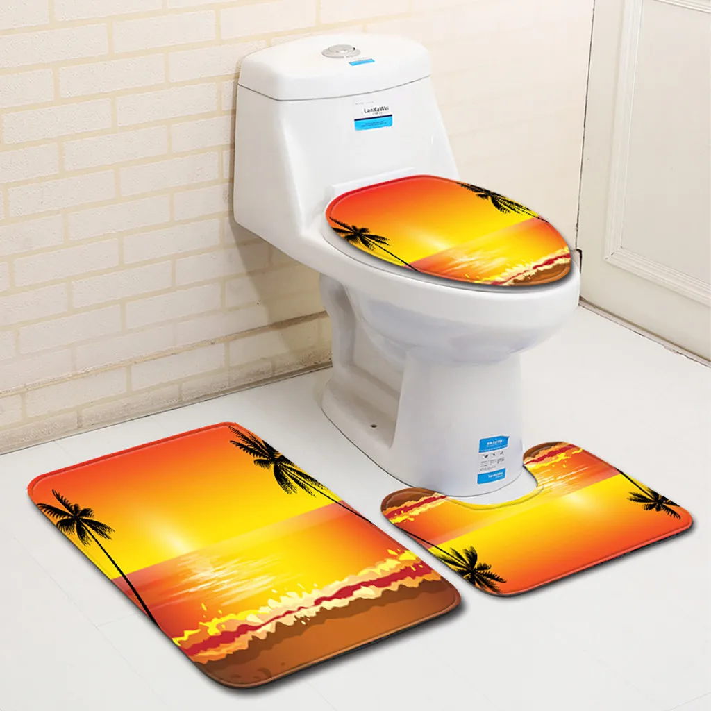 Комплект из 3 предметов для ванны коврики противоскользящие Набор ковриков