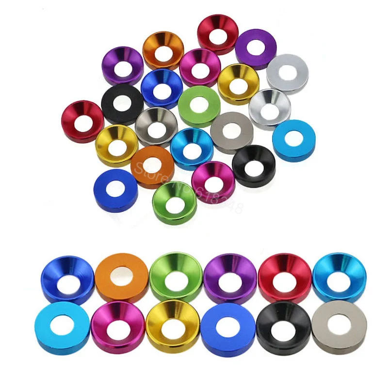 8PCS Aluminum M4 Countersunk Washer Flat Head Screws Bolts For Hobby RC Model Car Parts Replacement Anodized | Игрушки и хобби