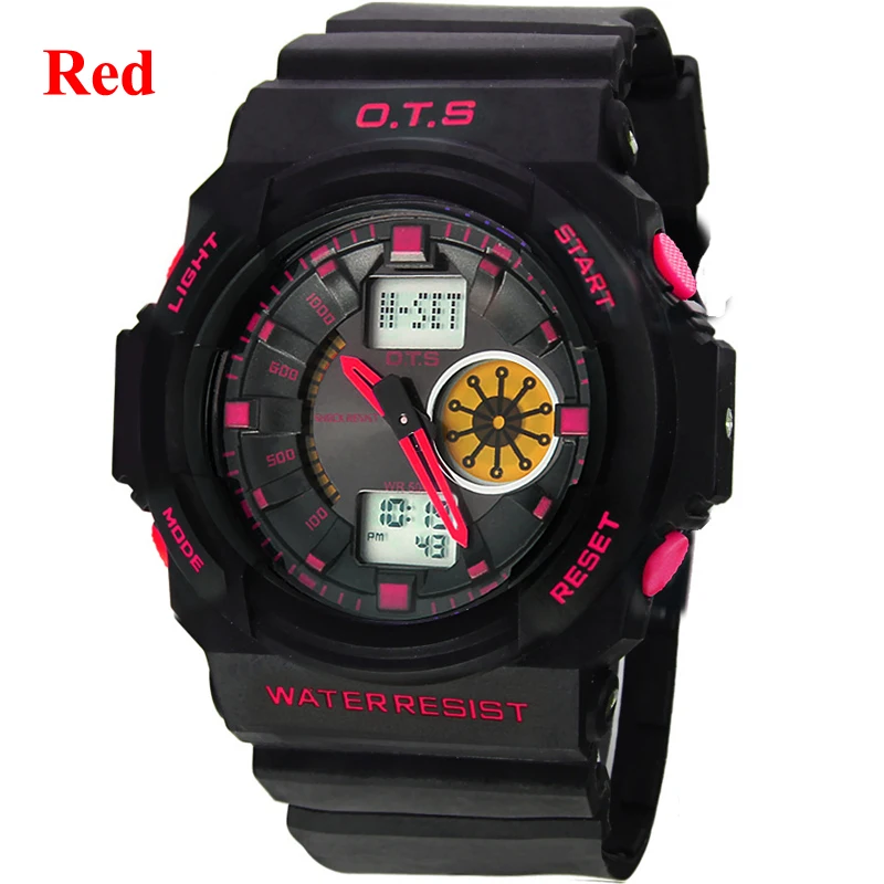 Мужские водонепроницаемые кварцевые часы с большим циферблатом 50 м|ots ots|ots digitalots