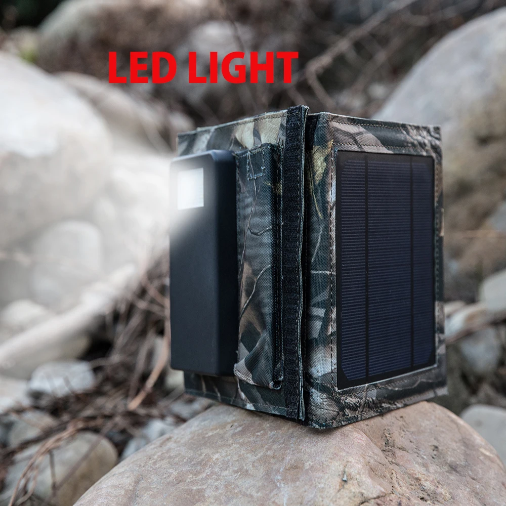 Солнечное зарядное устройство Xionel 8 W 10000 mAh портативное солнечное с двойным USB