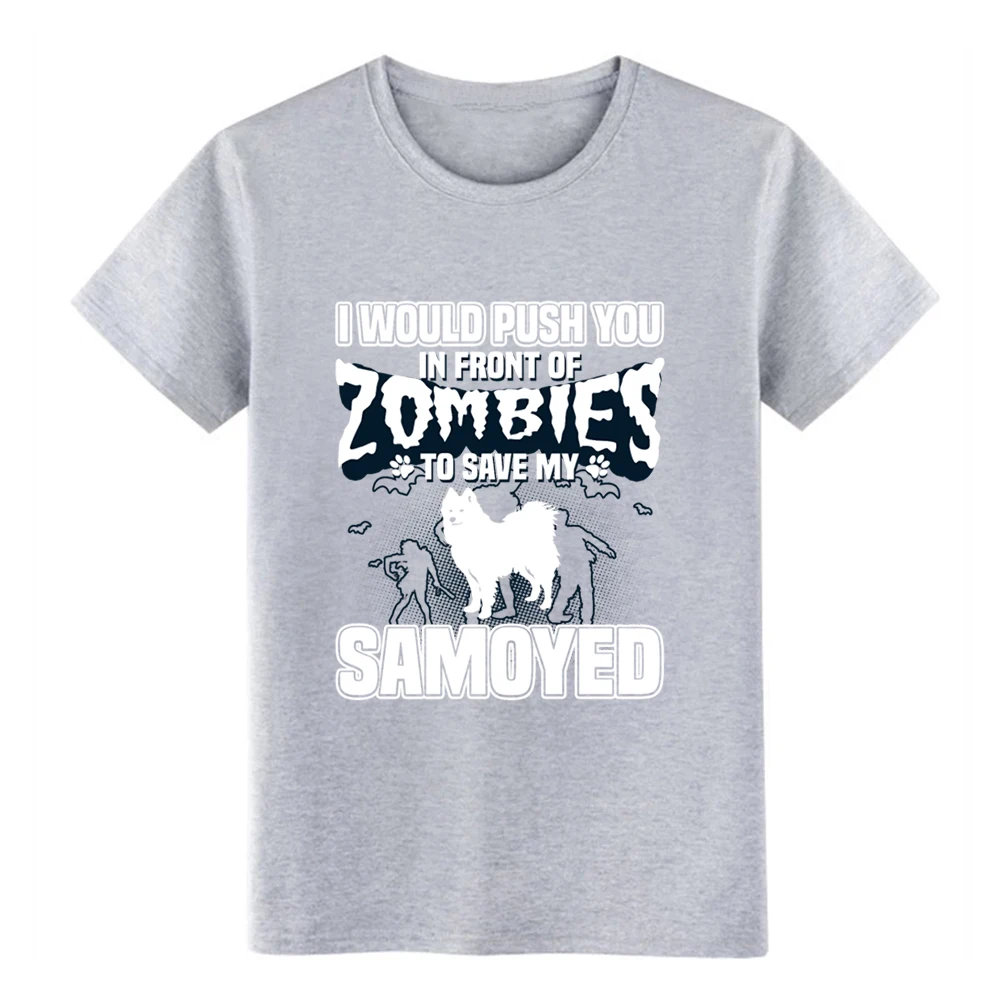 Мужская футболка Samoyed дизайнерская хлопковая формальная с круглым воротником и