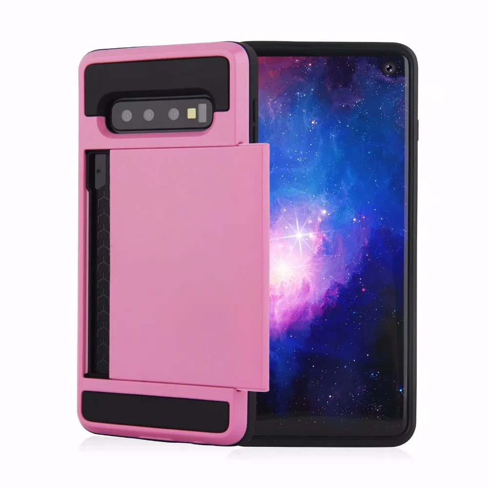 Чехол для samsung Galaxy S10 Plus Hybrid Armor, чехол для S10 E S10 Lite, держатель для кредитных карт, чехол с отделением для карт, задняя крышка