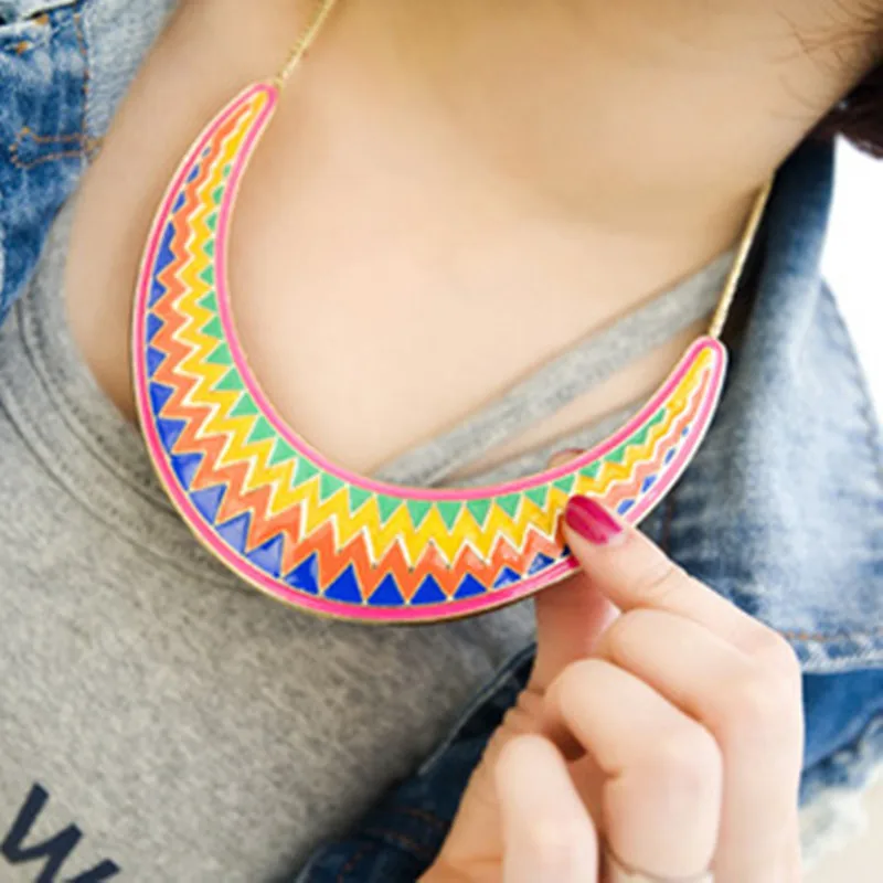 Free Shipping 2013 New Fashion Necklace Colorful Semi-precious Stone Multi-layer Folk Style | Украшения и аксессуары