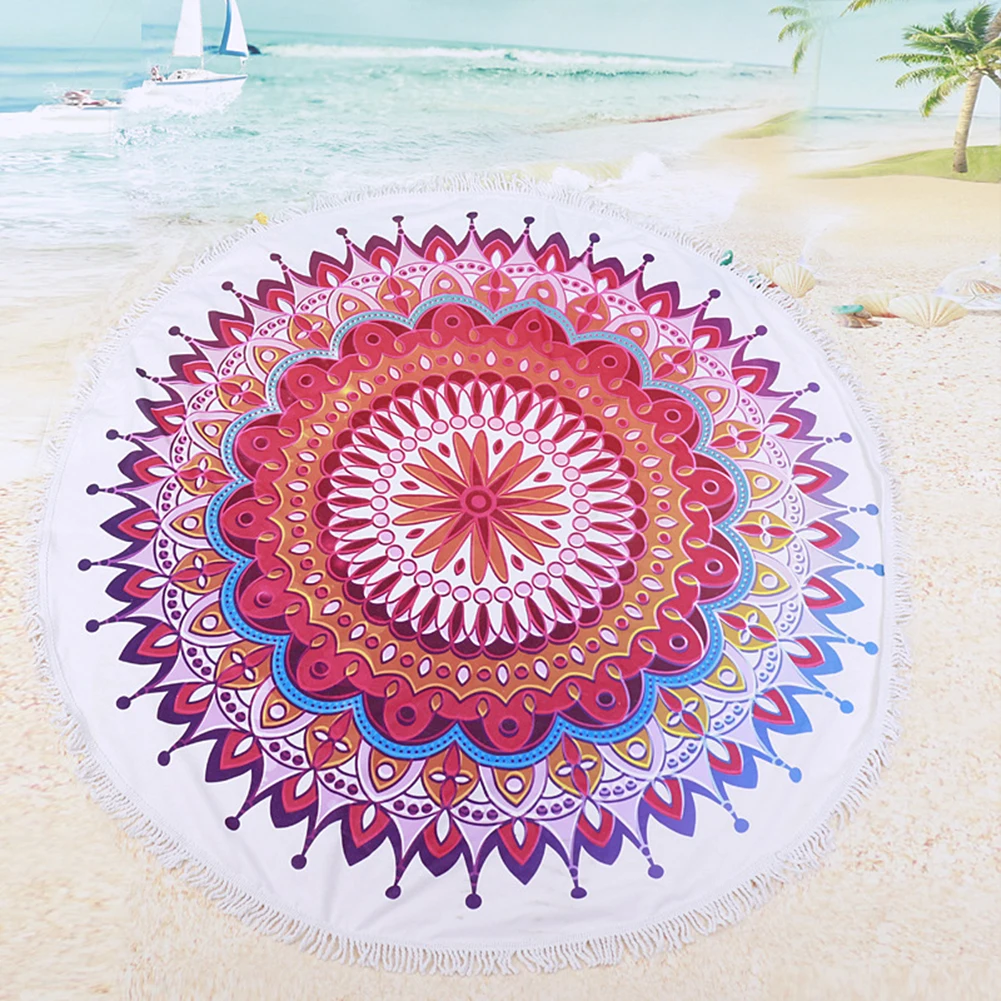 Beach Mat Microfiber Round Towels Travel Outdoor Sports Yoga Pad|Надувные матрасы| |