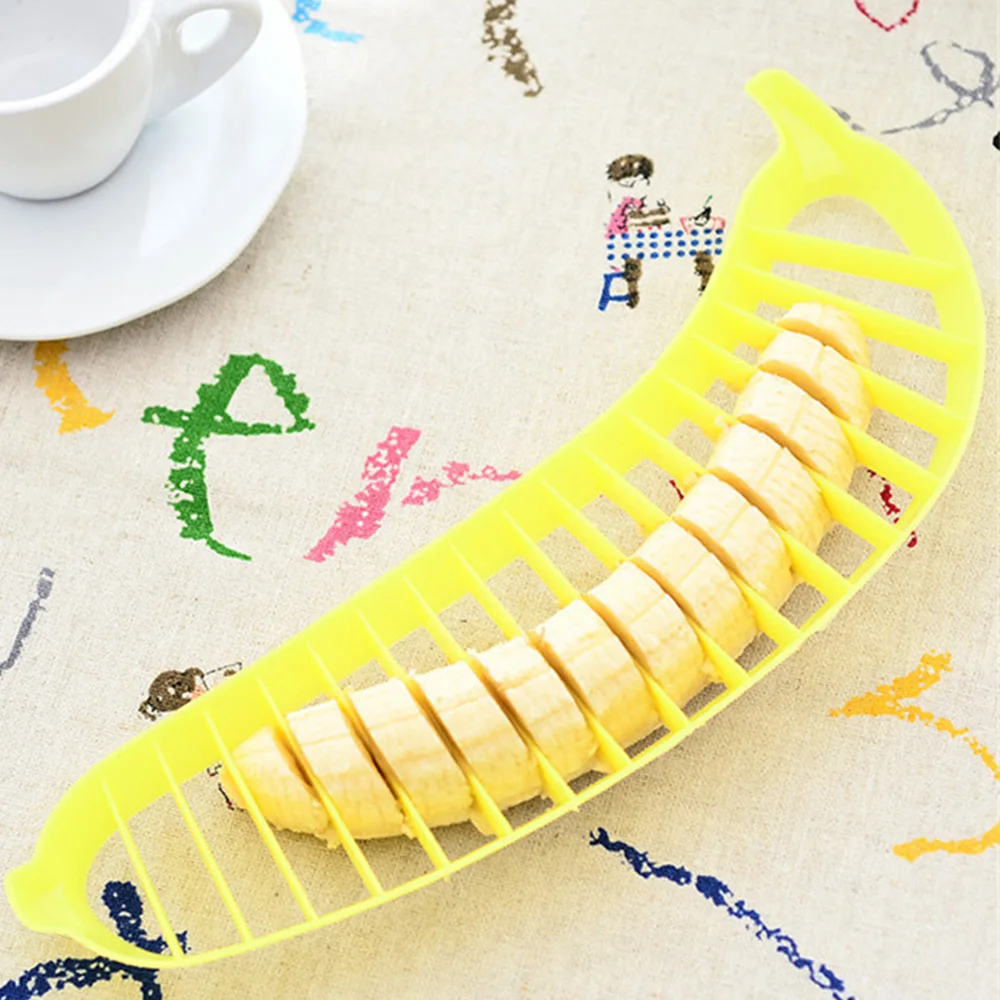 Banana slicer makes salad cut banana sausage ham fruit kitchen chopper tool accessories |