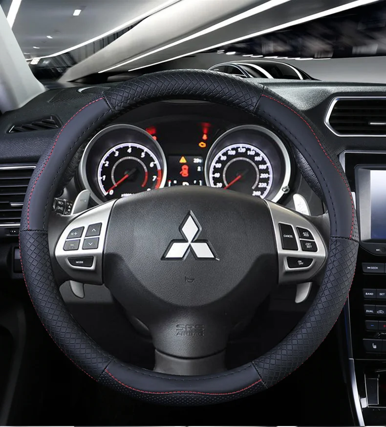 Верхний слой кожаный руль чехлы для Mitsubishi ASX RVR Outlander Sport Eclipse Cross Pajero Montero V75 V73 V77 V93 V97