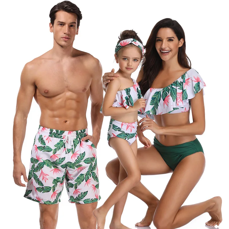 семейные купальники мама и я купальник мать дочь отец сын подходящая одежда