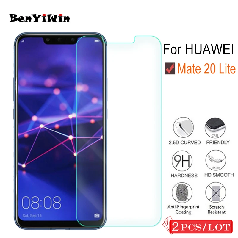 Закаленное стекло премиум класса для Huawei Mate 20 Lite 2 шт. защита экрана защитная